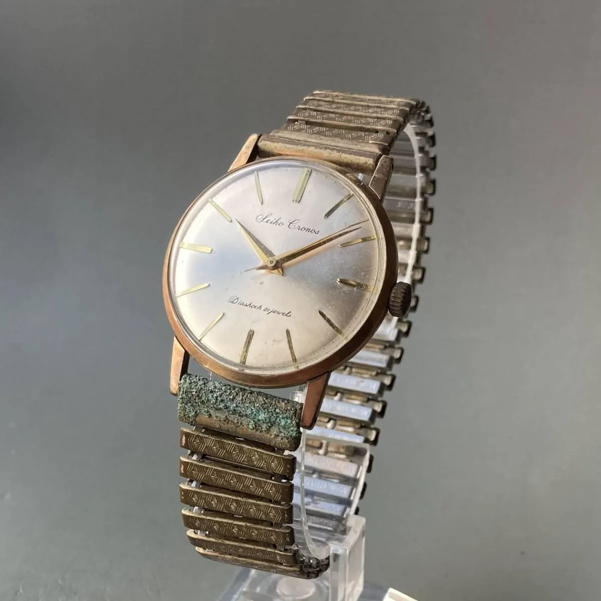 Seiko Wristwatch Chronos Antique 1960 Manual Men's 33mm Vintage Watch Male