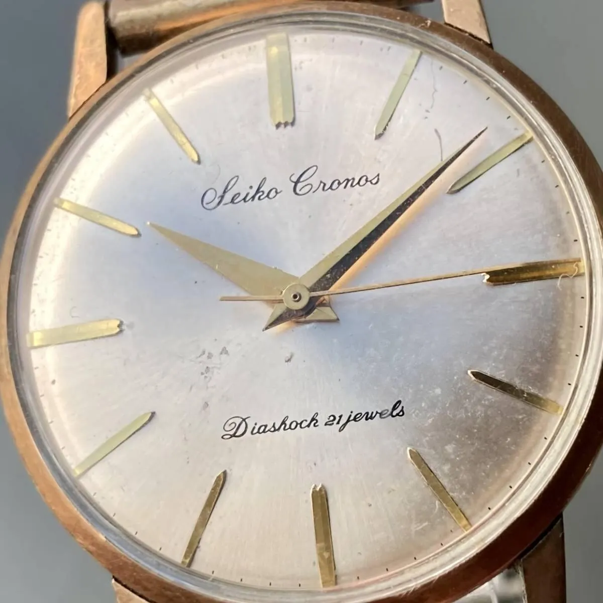 Seiko Wristwatch Chronos Antique 1960 Manual Men's 33mm Vintage Watch Male