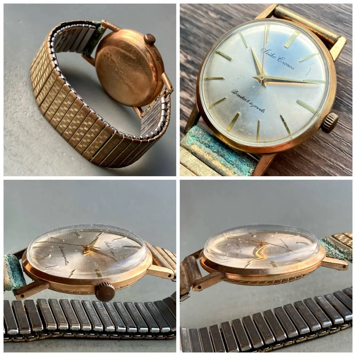Seiko Wristwatch Chronos Antique 1960 Manual Men's 33mm Vintage Watch Male
