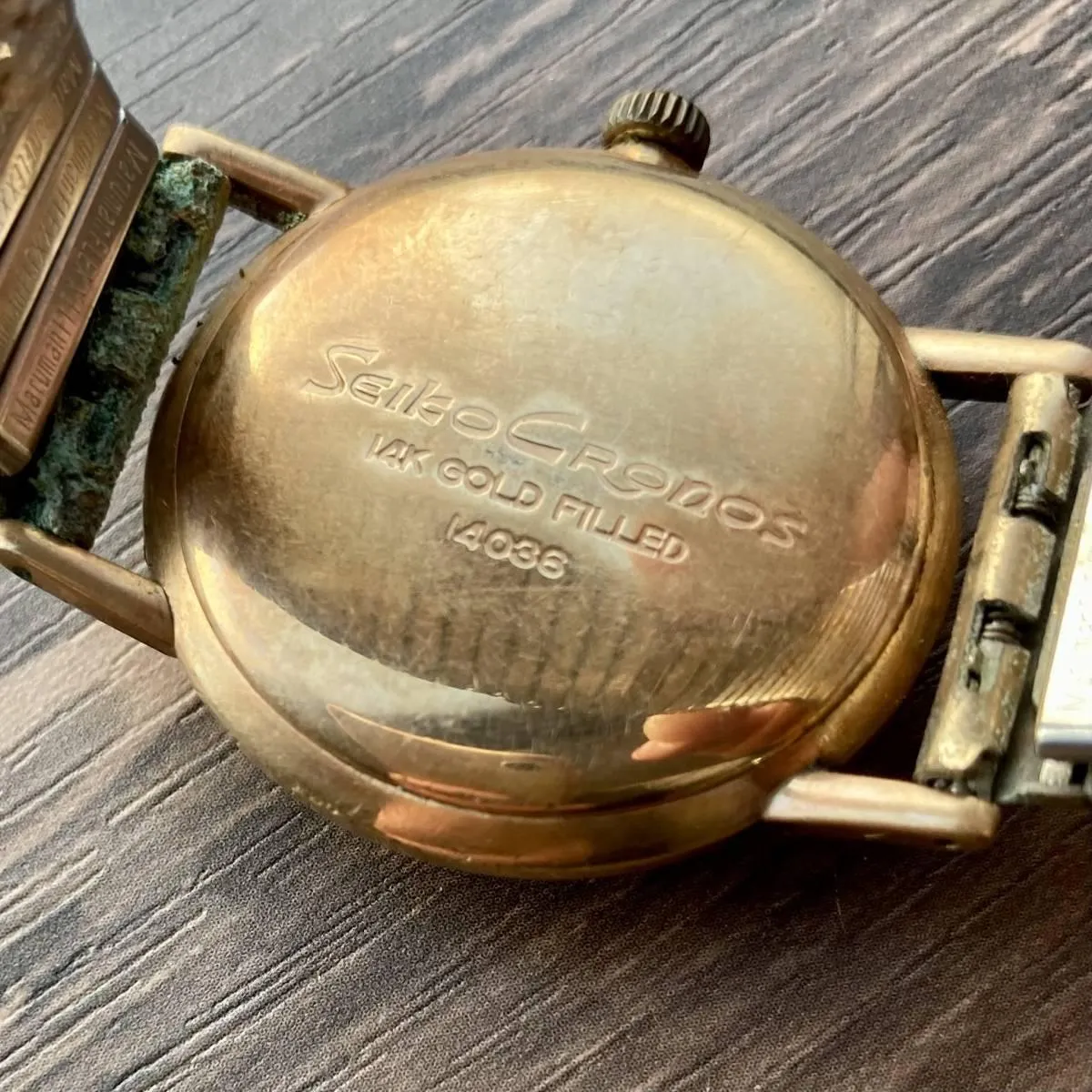 Seiko Wristwatch Chronos Antique 1960 Manual Men's 33mm Vintage Watch Male