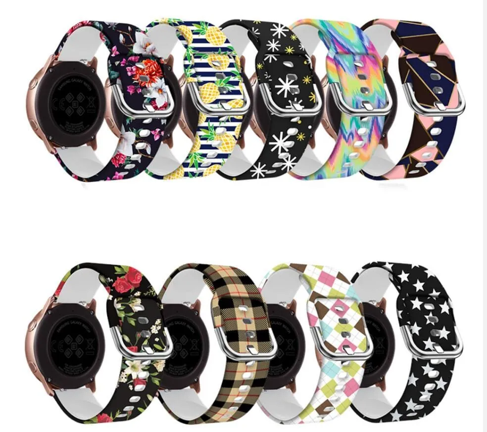 Silicone Pattern Watch Straps compatible with the Apple Watch
