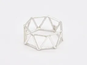 Silver Triangle Ring - Geometric Triangle Ring, Minimalist Triangle Ring