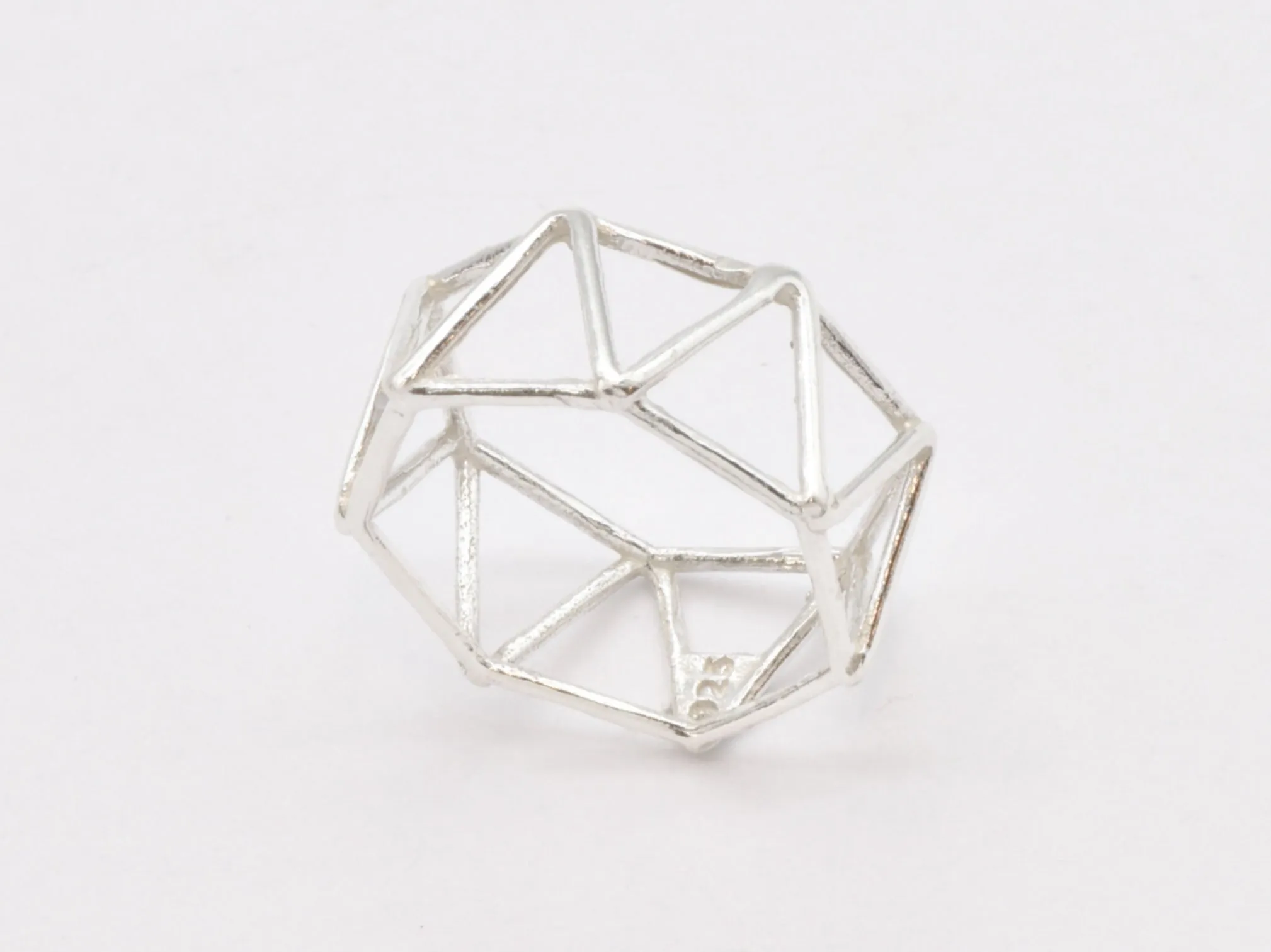 Silver Triangle Ring - Geometric Triangle Ring, Minimalist Triangle Ring