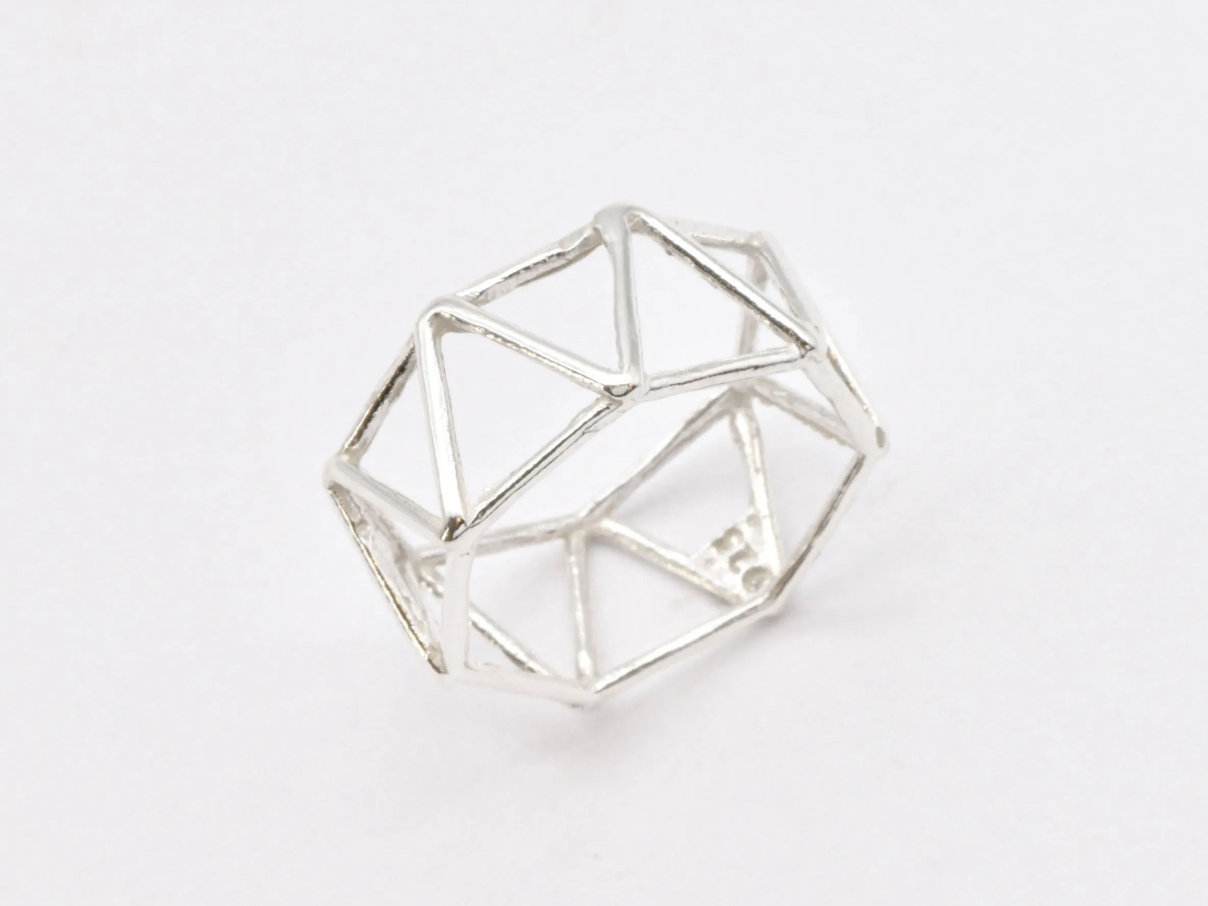 Silver Triangle Ring - Geometric Triangle Ring, Minimalist Triangle Ring
