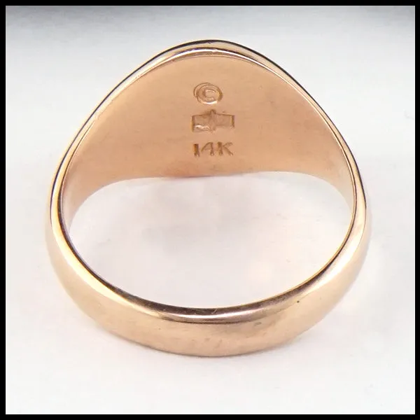 Simple Celtic Cross Ring in Gold