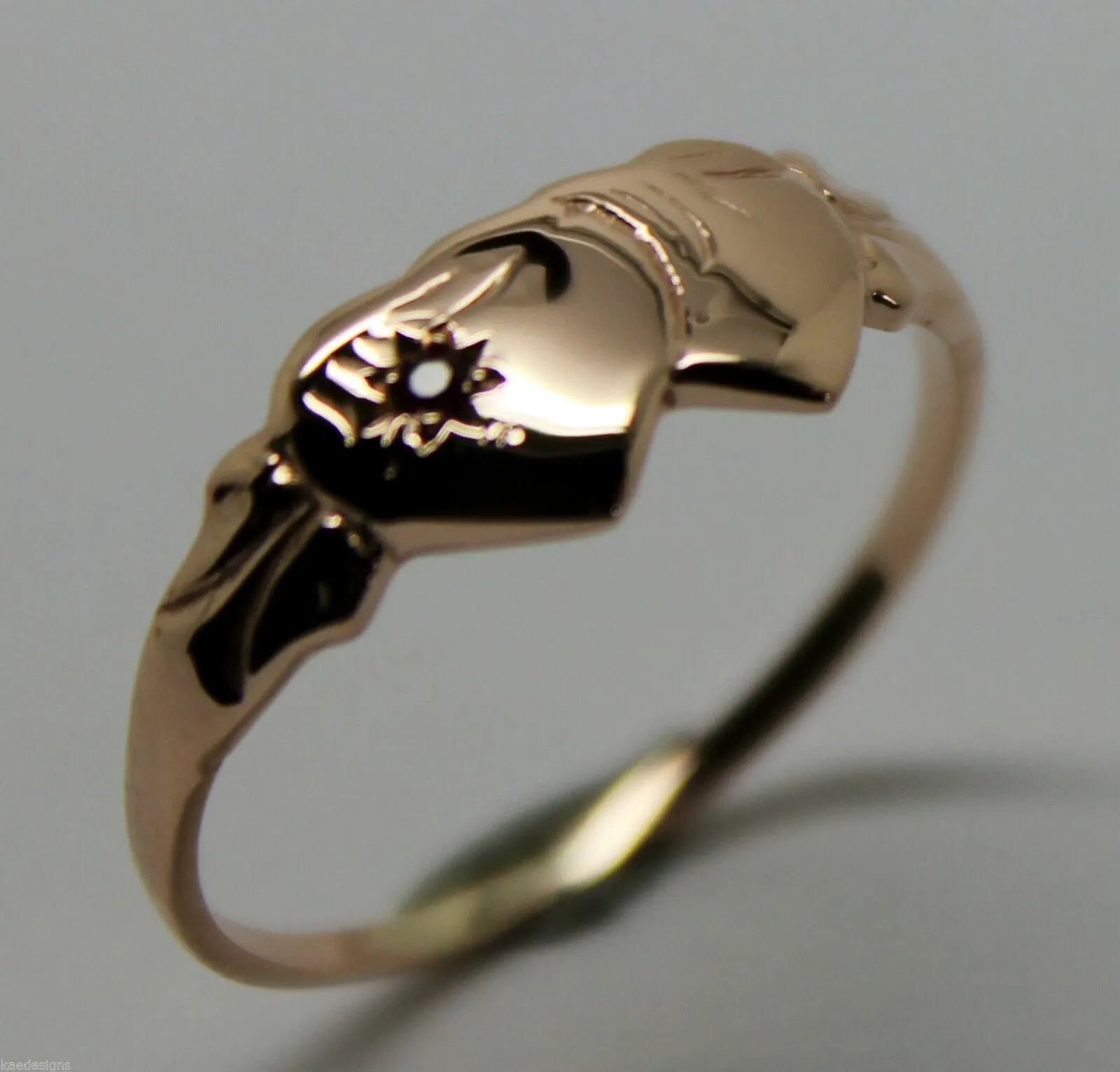 Size N Genuine 9ct 9K Yellow, Rose or White Gold Ruby (Birthstone Of July) Double Heart Signet Ring - Choose your size
