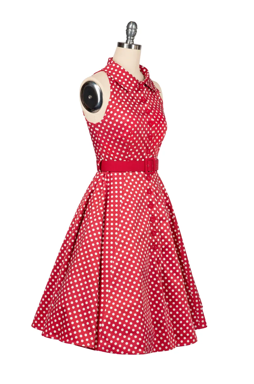 Spot Me In The Crowd Dress (Red)