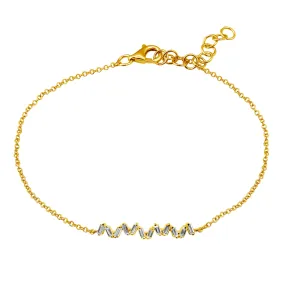 Staggerd Stack Charm Link Bracelet