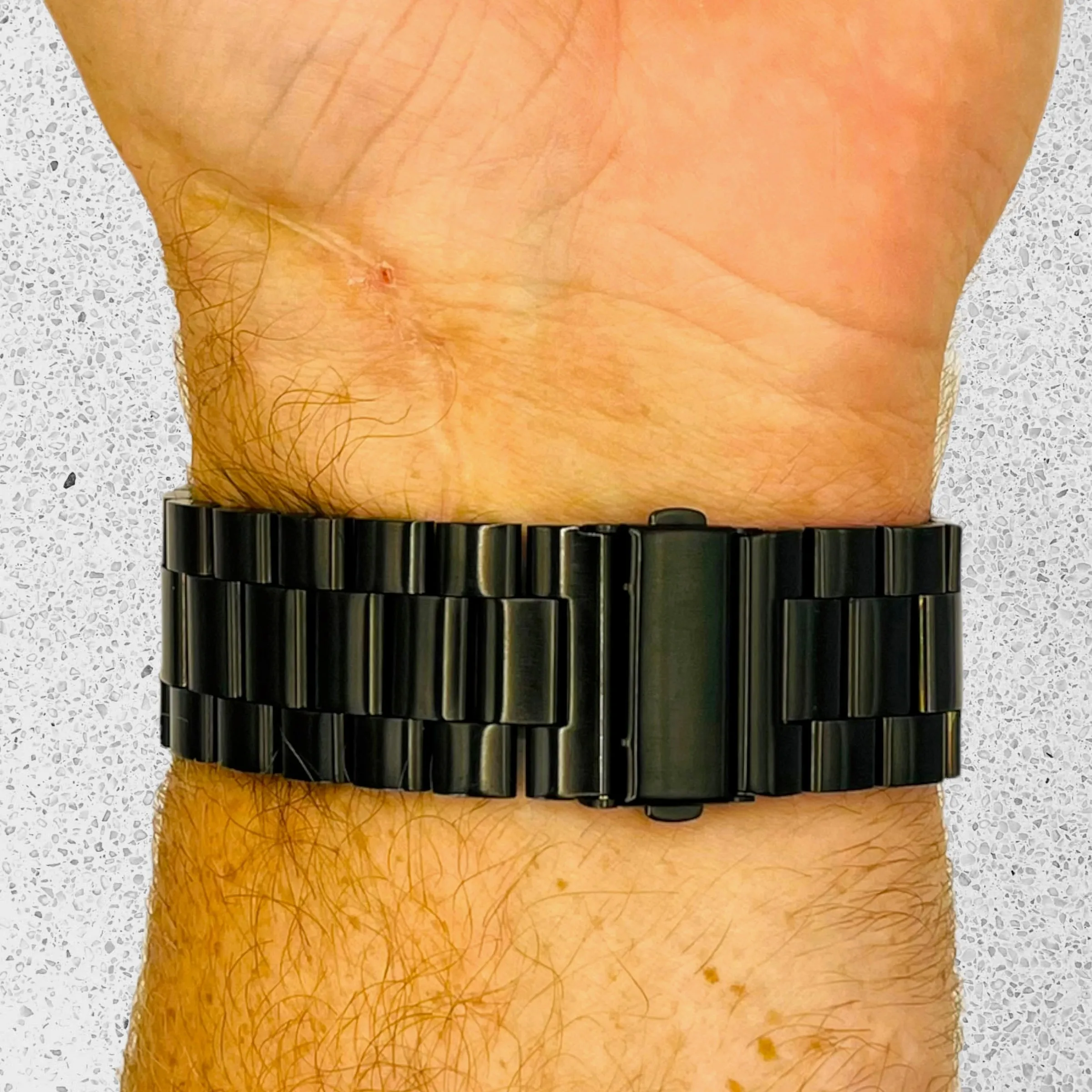 Stainless Steel Link Watch Strap Compatible with the Garmin Forerunner 165