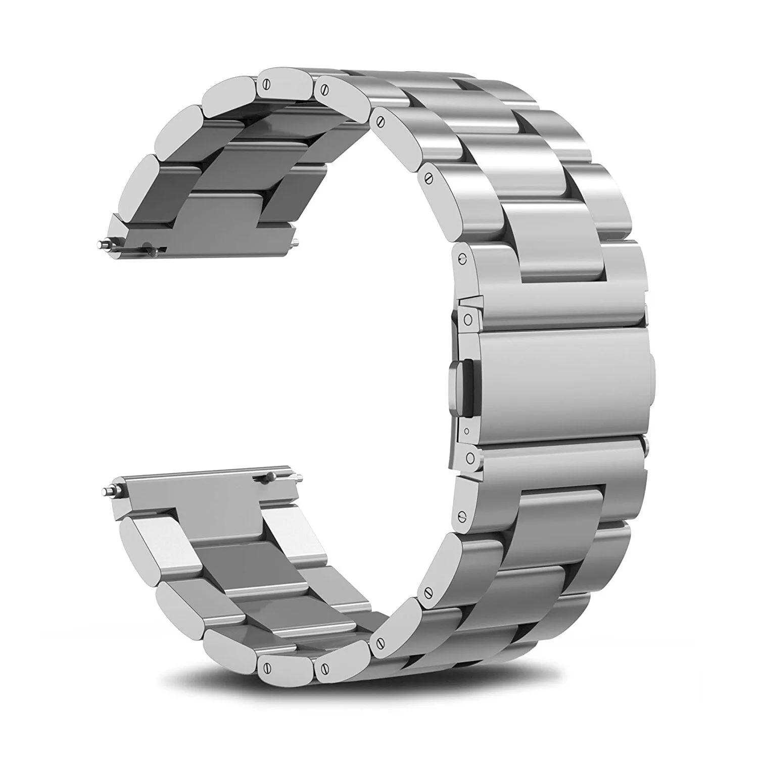 Stainless Steel Link Watch Strap Compatible with the Garmin Forerunner 165