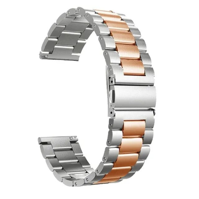Stainless Steel Link Watch Strap Compatible with the Garmin Forerunner 165