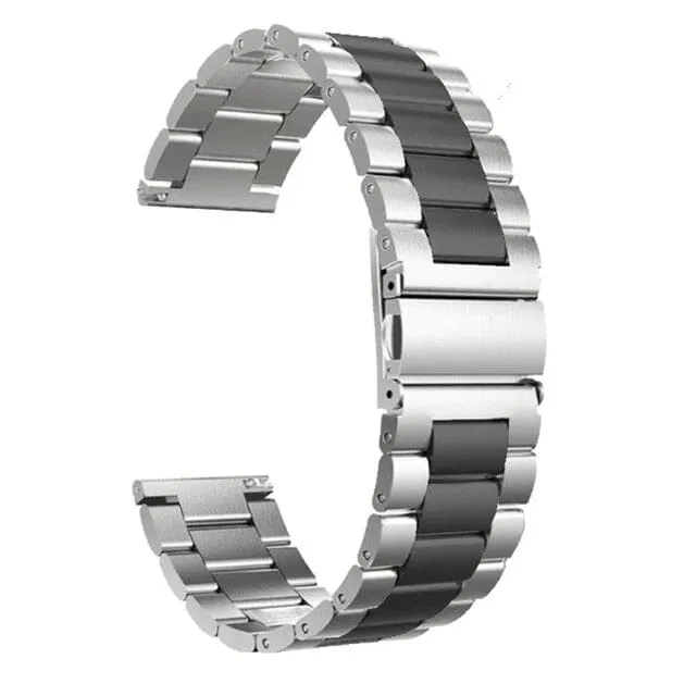 Stainless Steel Link Watch Strap Compatible with the Garmin Forerunner 165