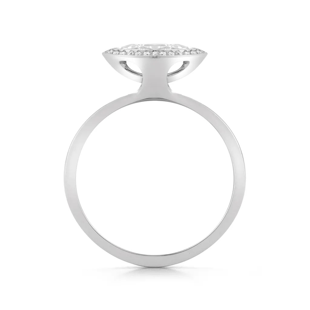 Steller Marquise White Sapphire Engagement Ring