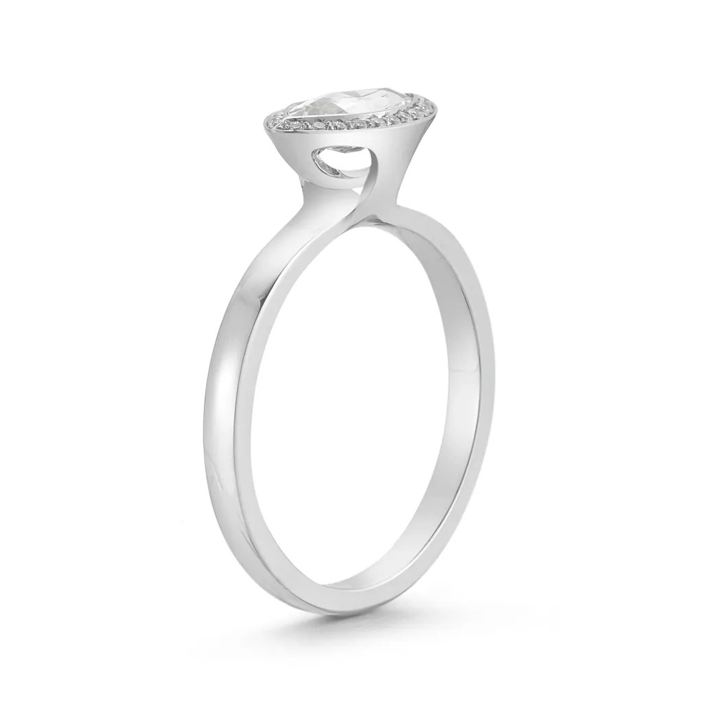 Steller Marquise White Sapphire Engagement Ring