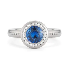 Steller Zero Cool Blue Sapphire Engagement Ring