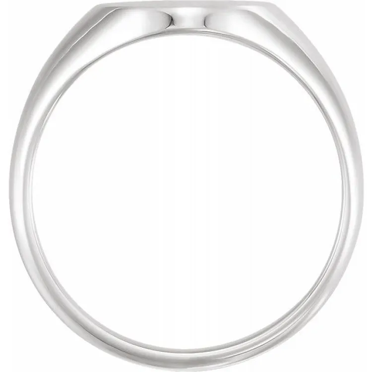 Sterling Silver 10x8 mm Oval Signet Ring