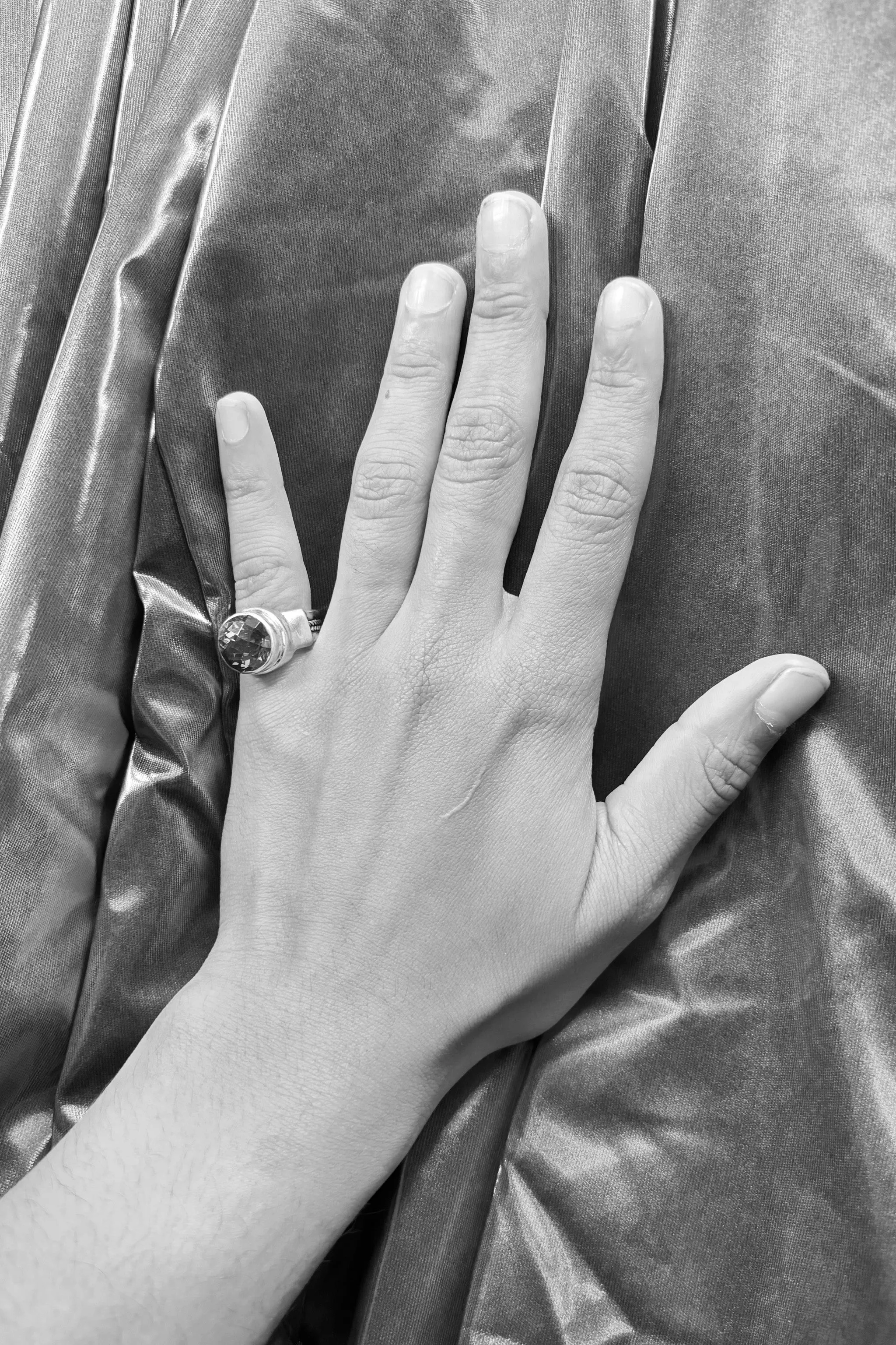 Sterling Silver Dark Topaz Signet Ring