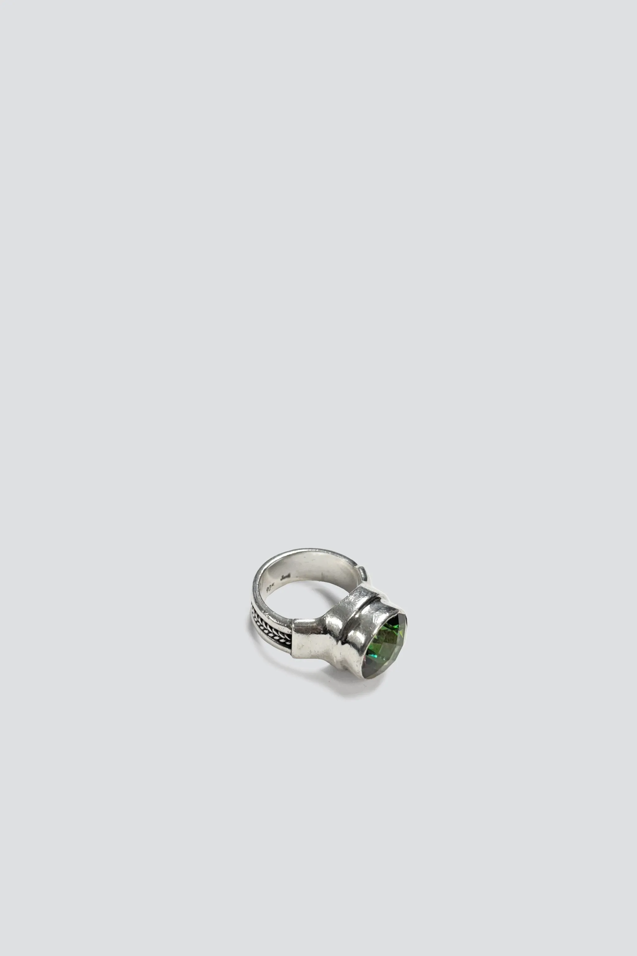 Sterling Silver Dark Topaz Signet Ring