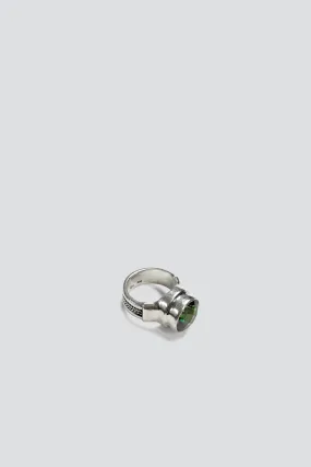 Sterling Silver Dark Topaz Signet Ring