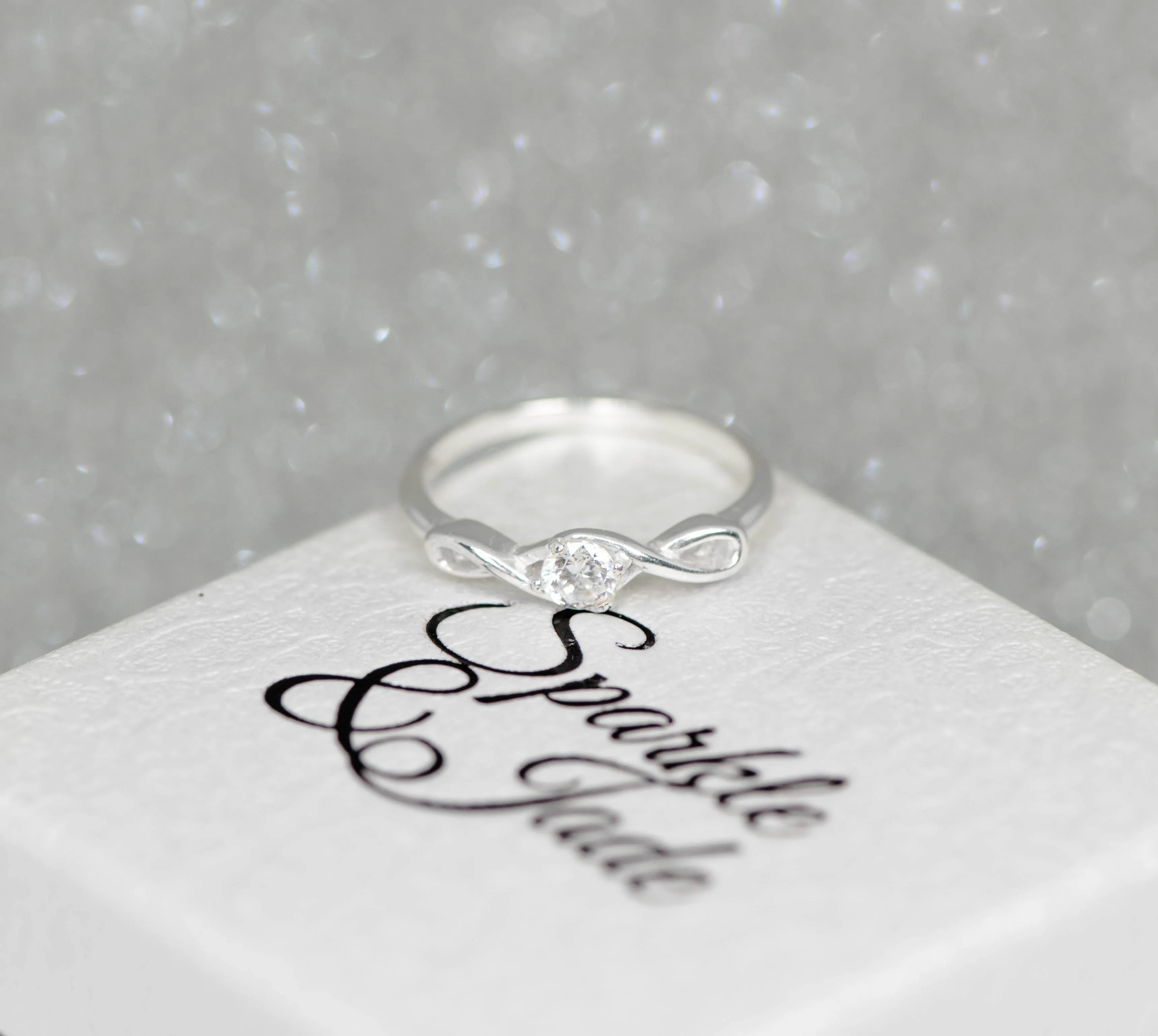 Sterling Silver Infinity CZ Promise Ring