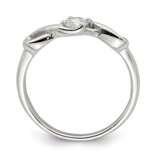 Sterling Silver Infinity CZ Promise Ring