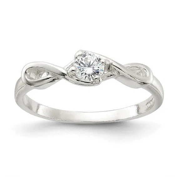 Sterling Silver Infinity CZ Promise Ring