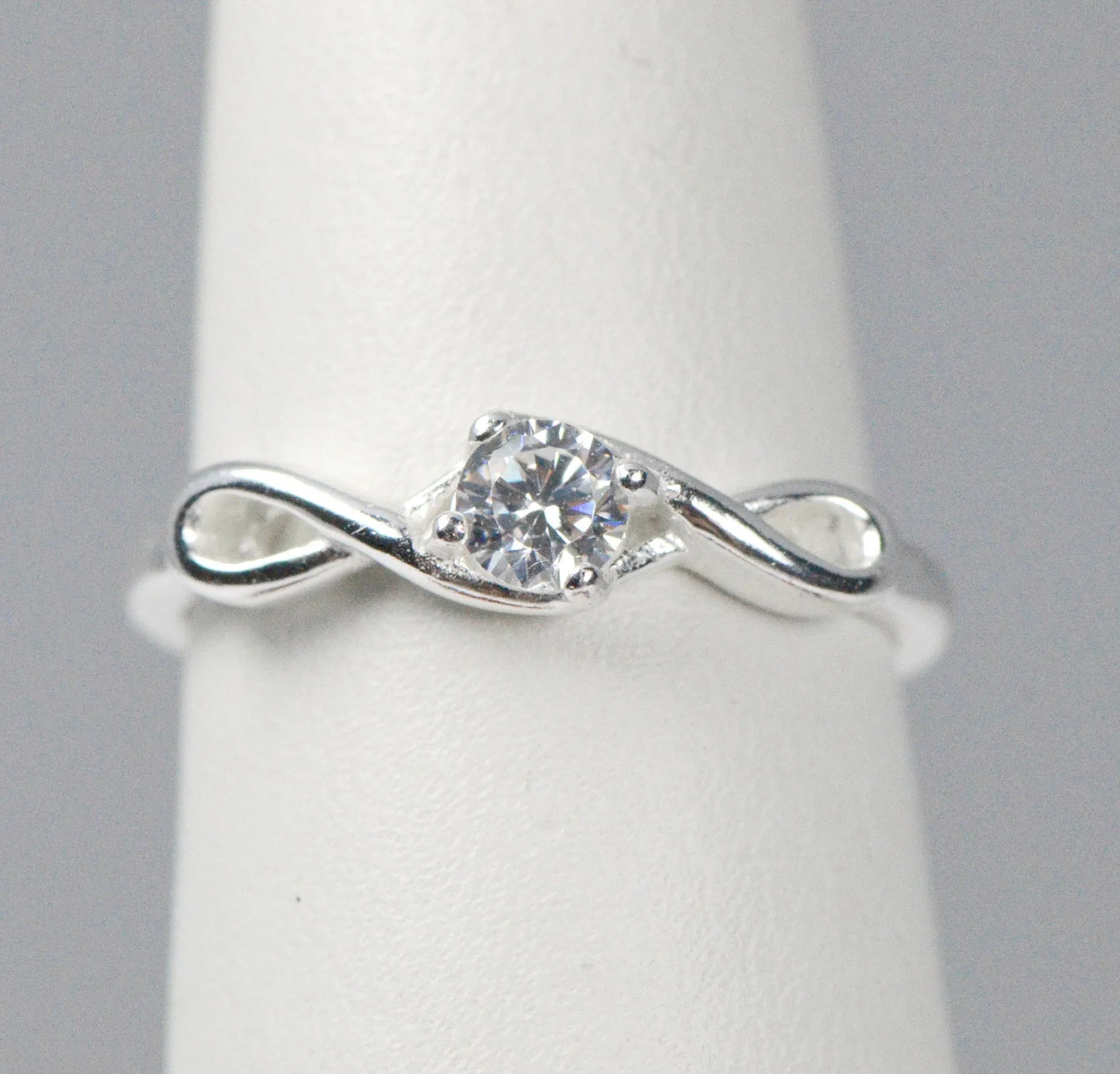 Sterling Silver Infinity CZ Promise Ring