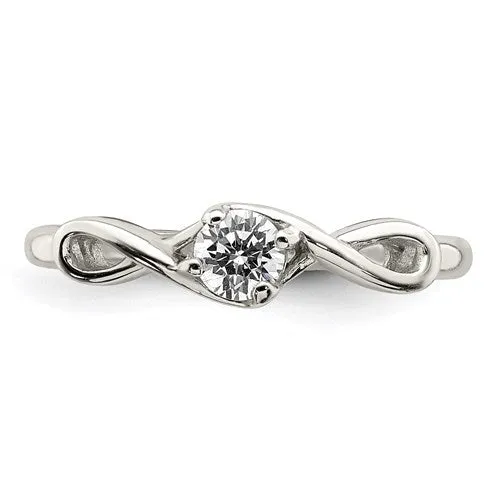 Sterling Silver Infinity CZ Promise Ring
