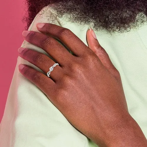 Sterling Silver Infinity CZ Promise Ring