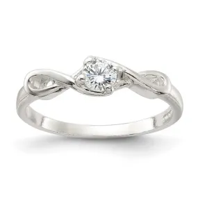Sterling Silver Infinity CZ Promise Ring