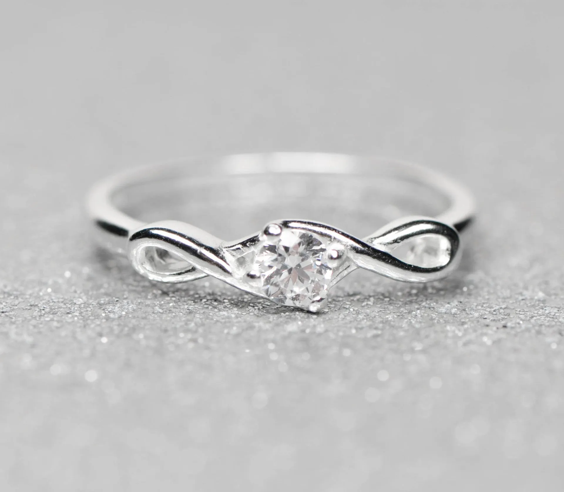 Sterling Silver Infinity CZ Promise Ring