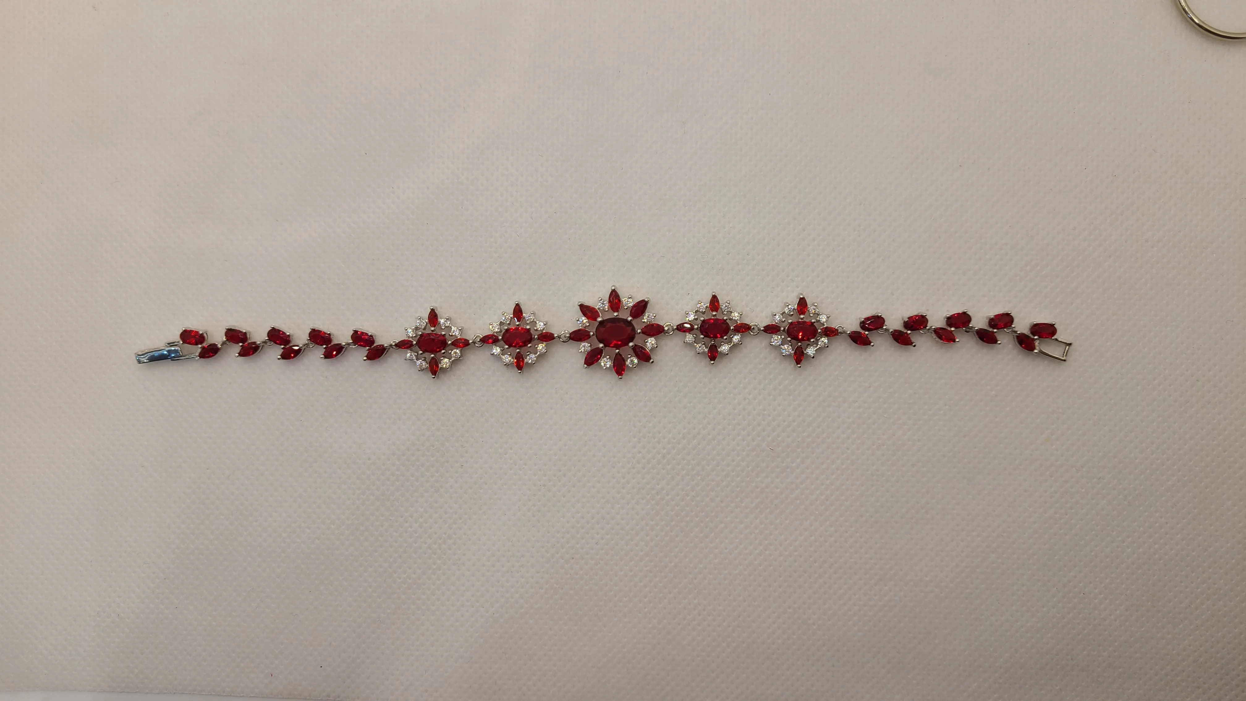 Sterling silver stoned bracelet