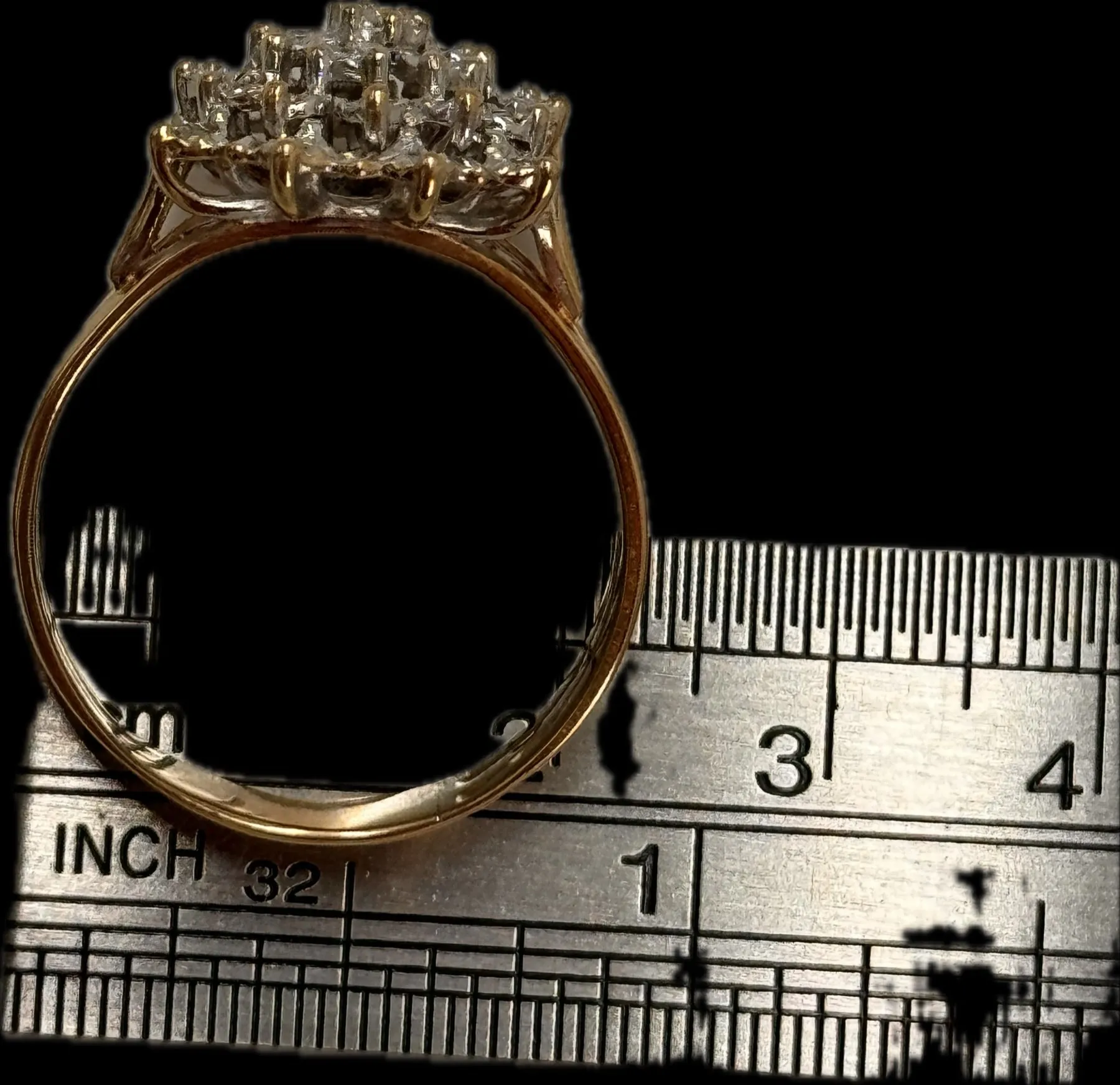 Stunning Yellow & White Gold Diamond Wedding Ring Set - Triple Band Ilusion