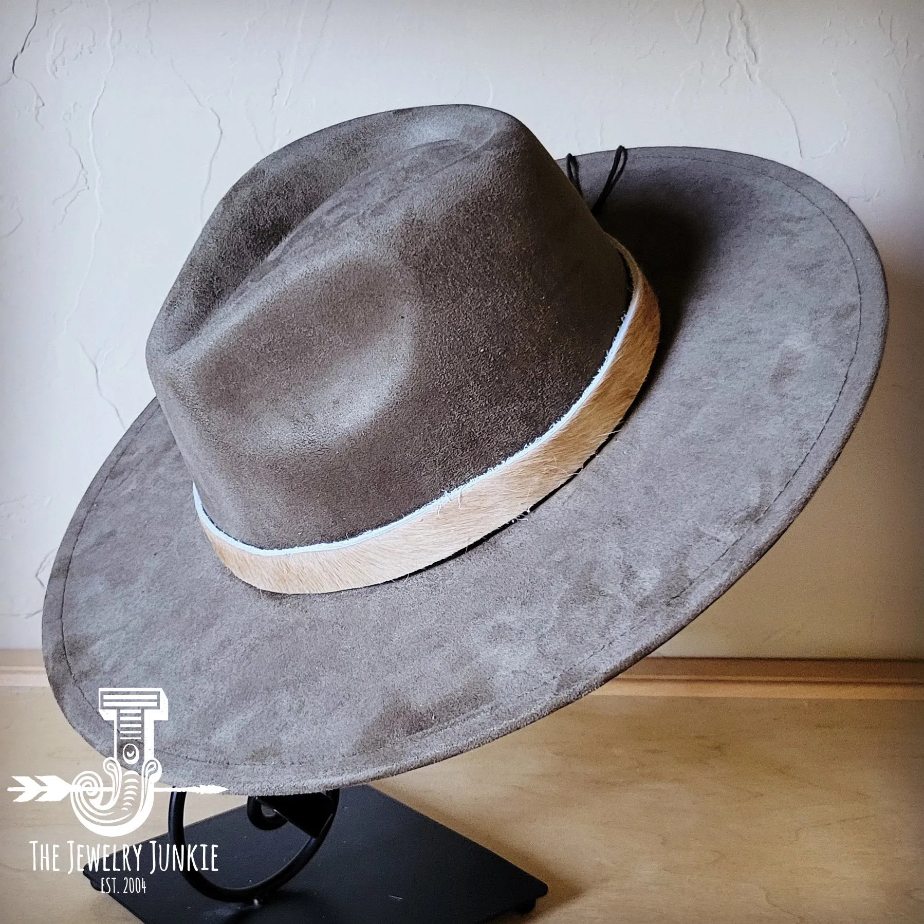 Tan Hide Western Leather Band w/ Choice of Boho Hat 985L