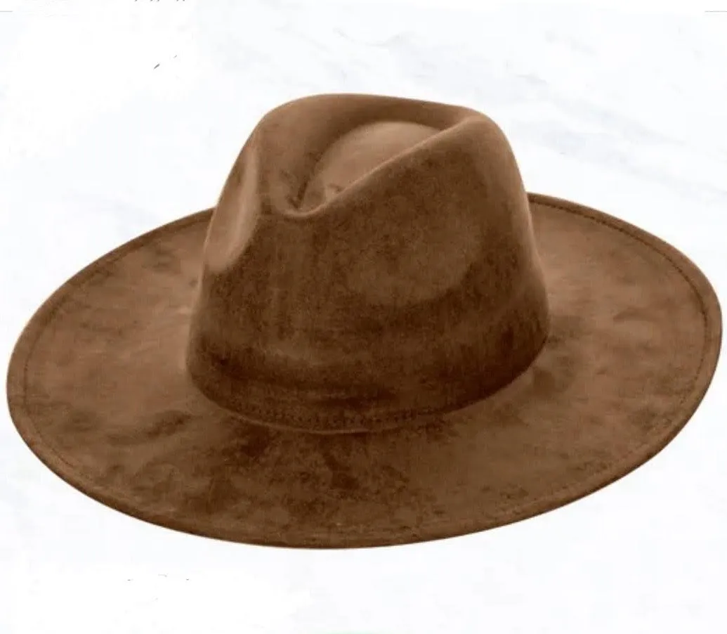 Tan Hide Western Leather Band w/ Choice of Boho Hat 985L