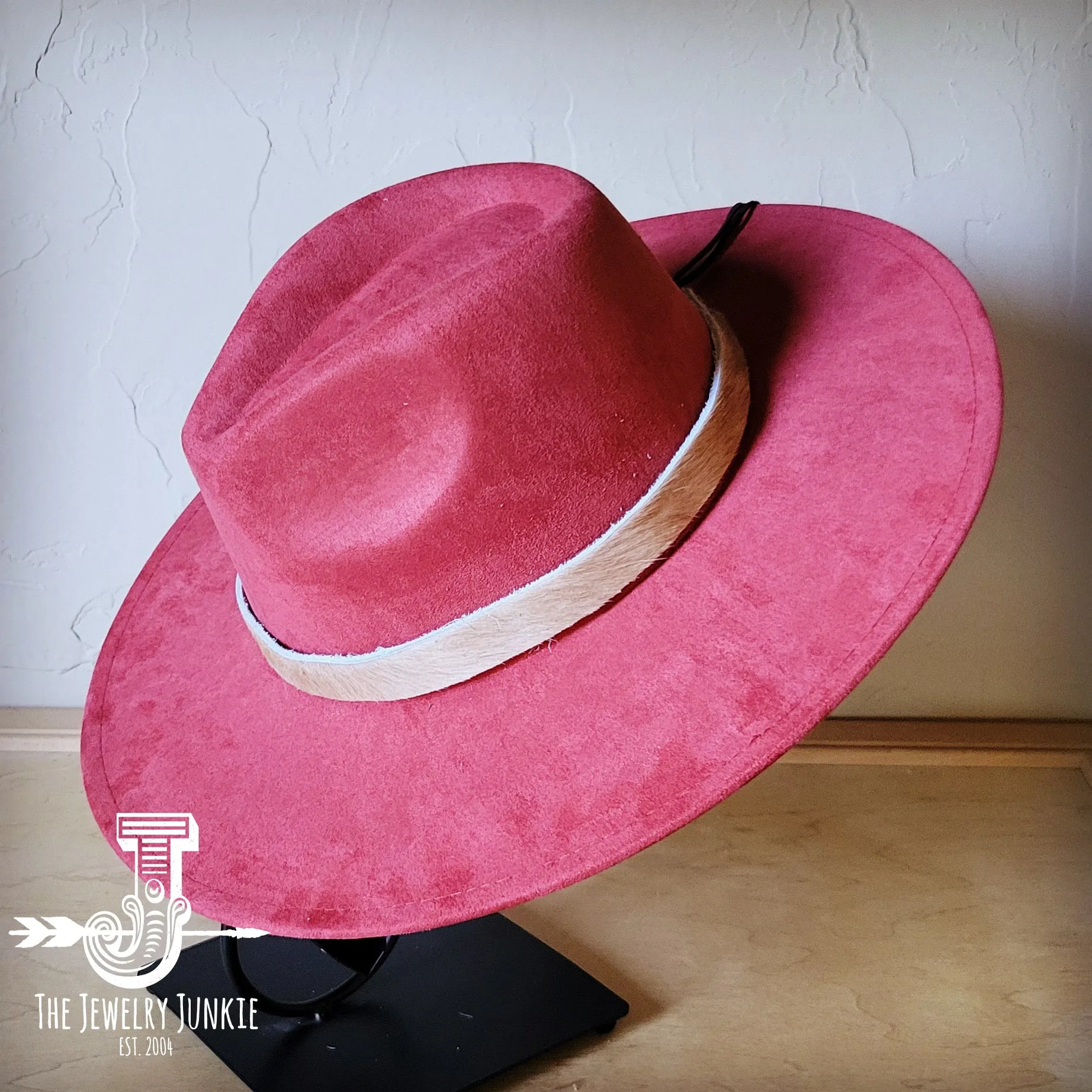Tan Hide Western Leather Band w/ Choice of Boho Hat 985L