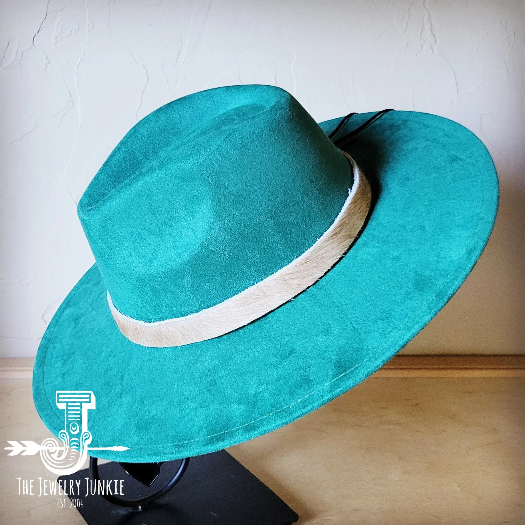 Tan Hide Western Leather Band w/ Choice of Boho Hat 985L