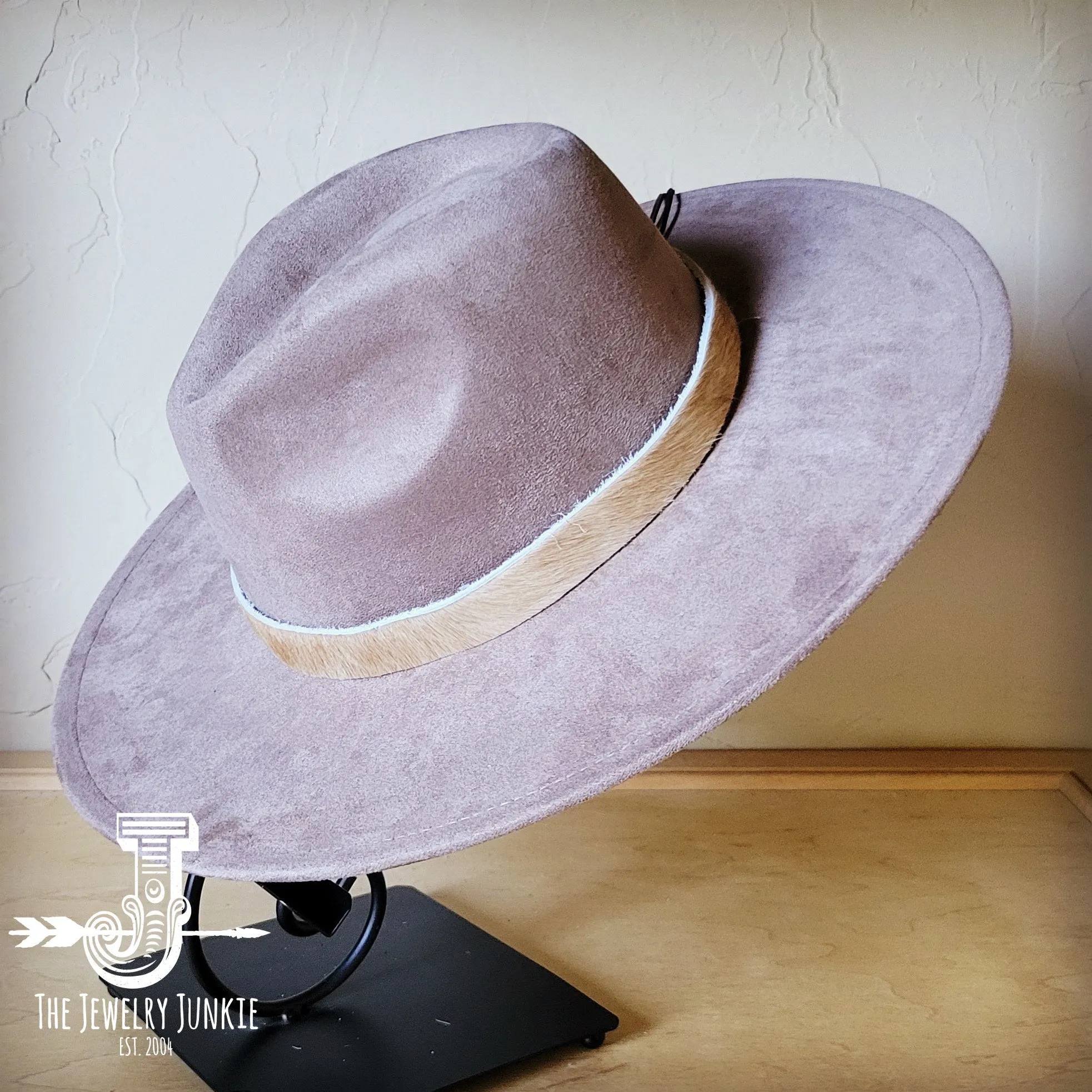 Tan Hide Western Leather Band w/ Choice of Boho Hat 985L