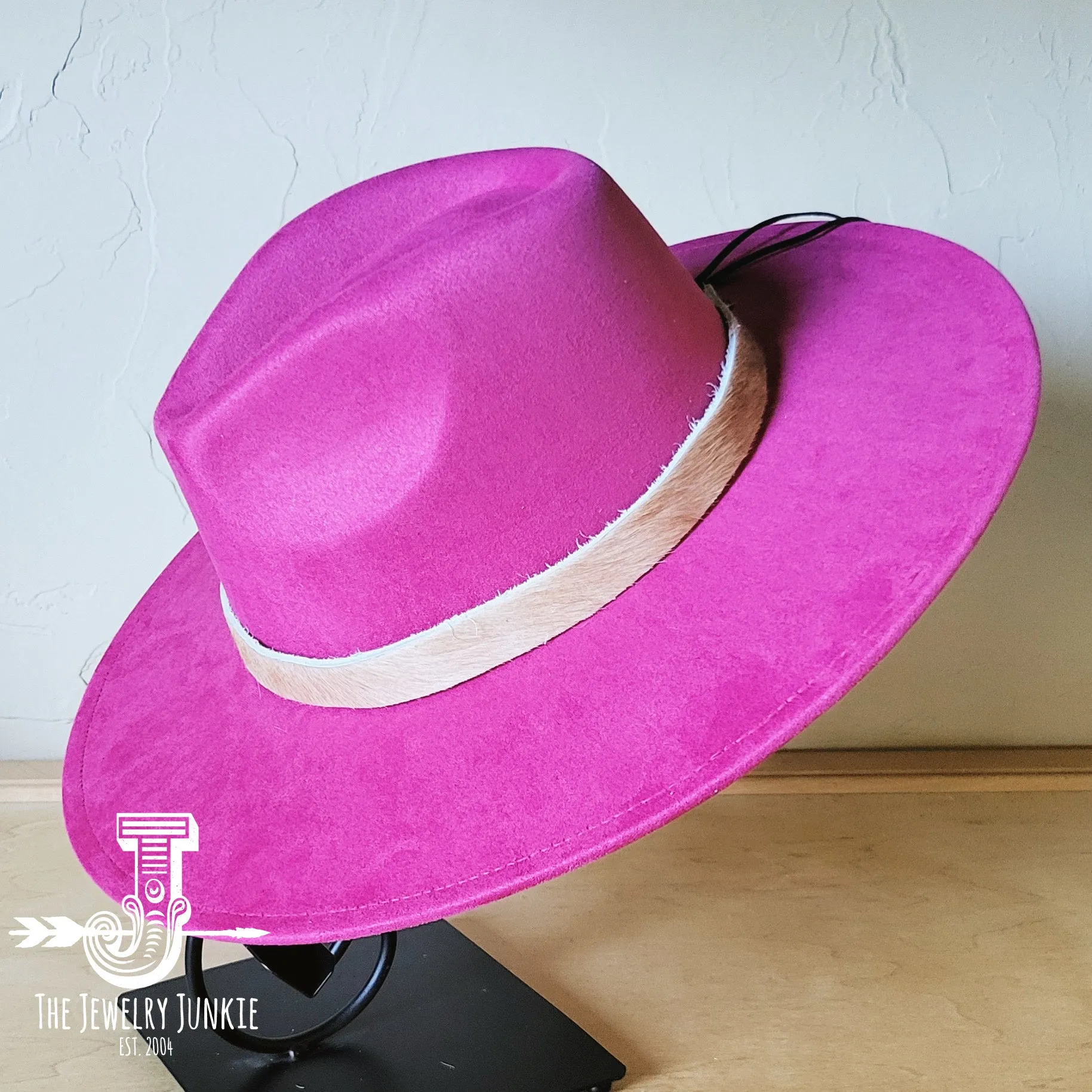 Tan Hide Western Leather Band w/ Choice of Boho Hat 985L