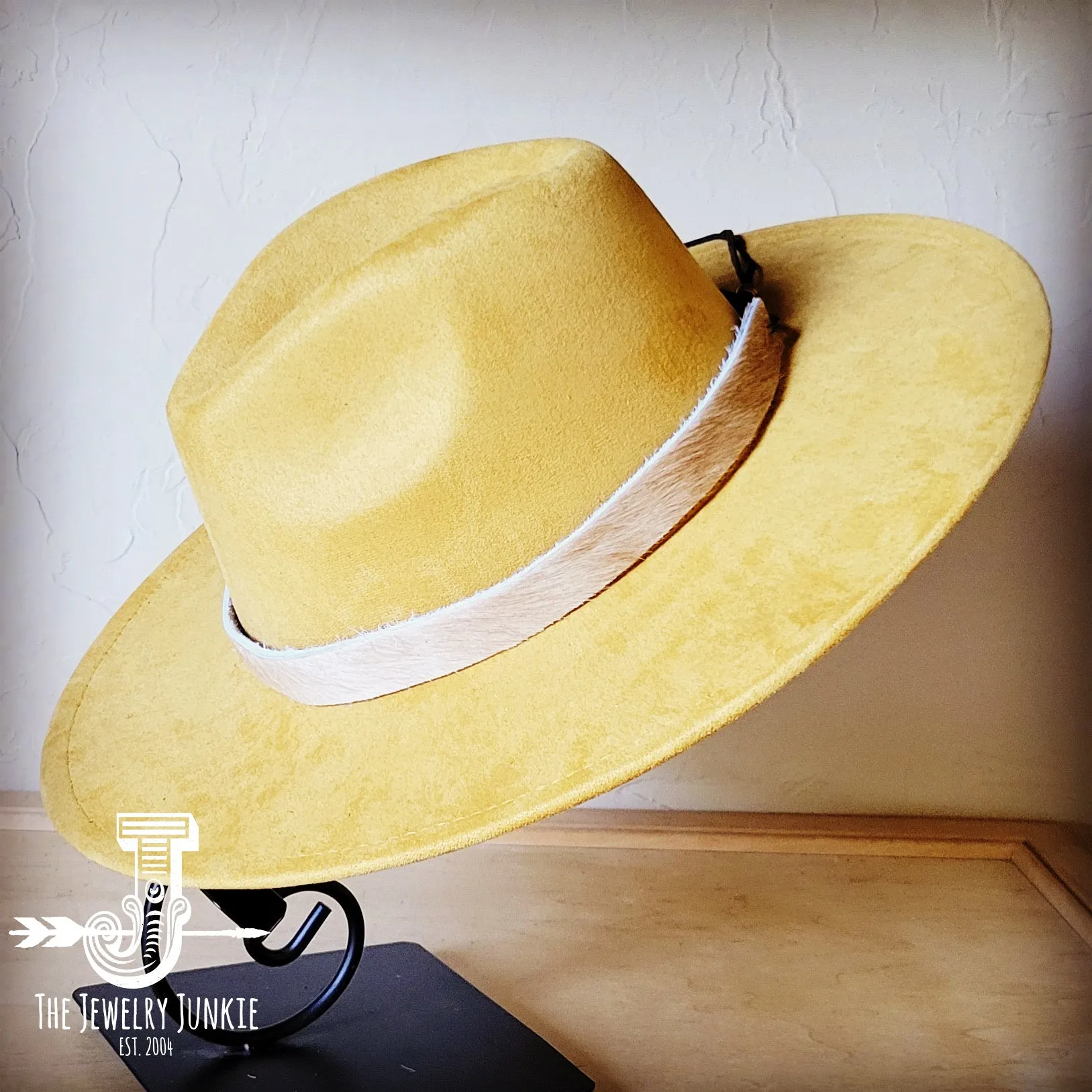Tan Hide Western Leather Band w/ Choice of Boho Hat 985L