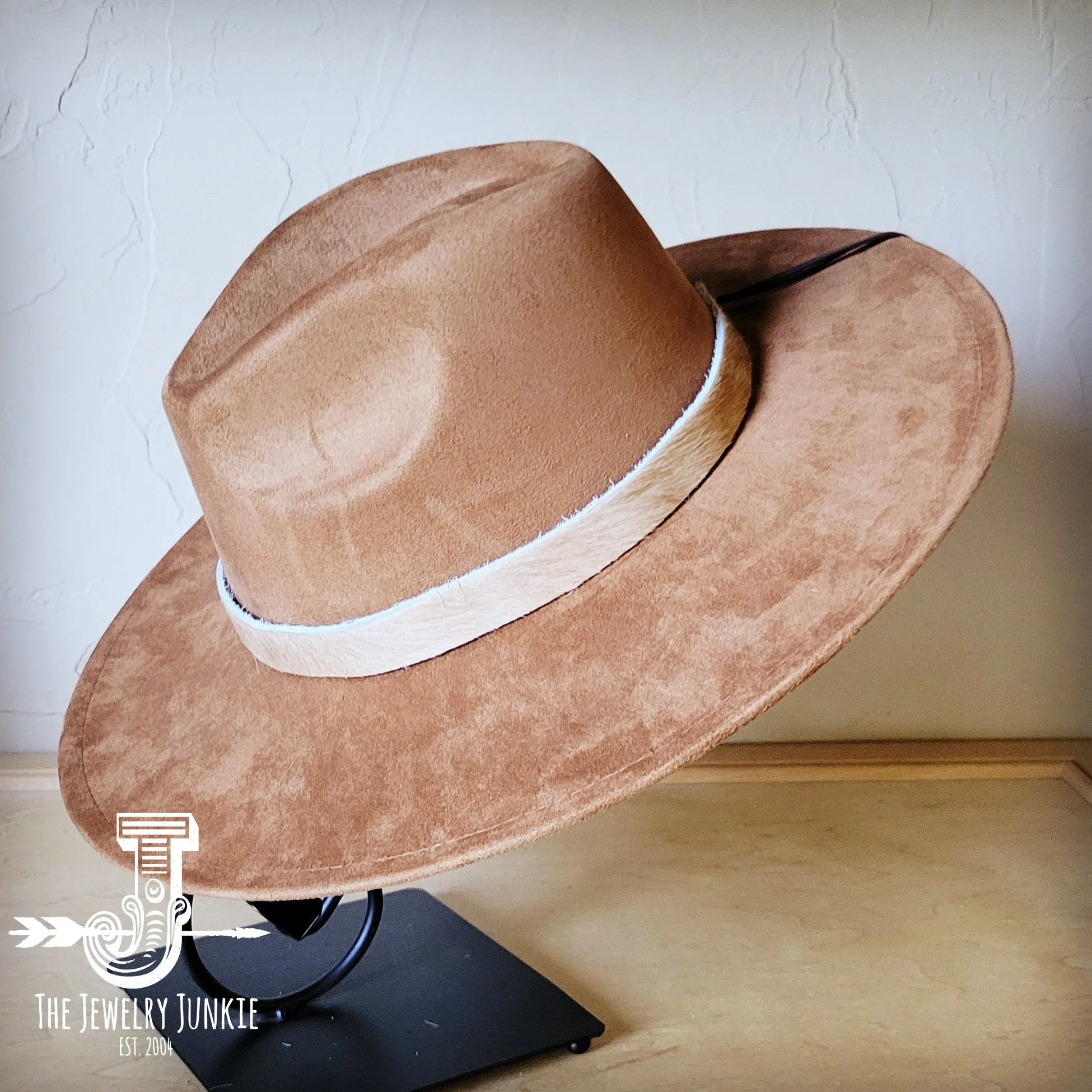 Tan Hide Western Leather Band w/ Choice of Boho Hat 985L