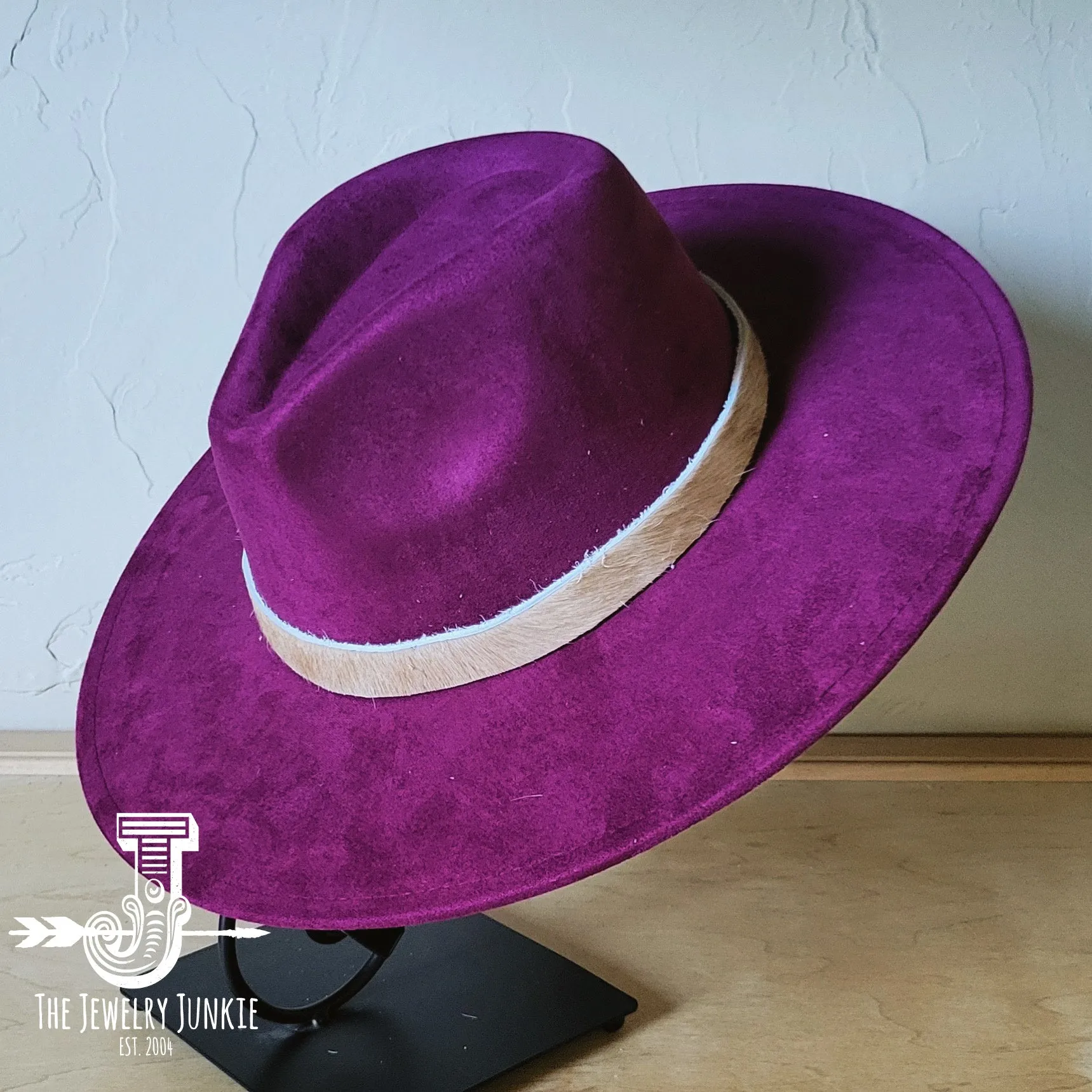 Tan Hide Western Leather Band w/ Choice of Boho Hat 985L