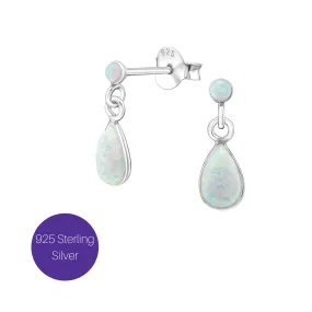 Tear Drop Opal Earrings
