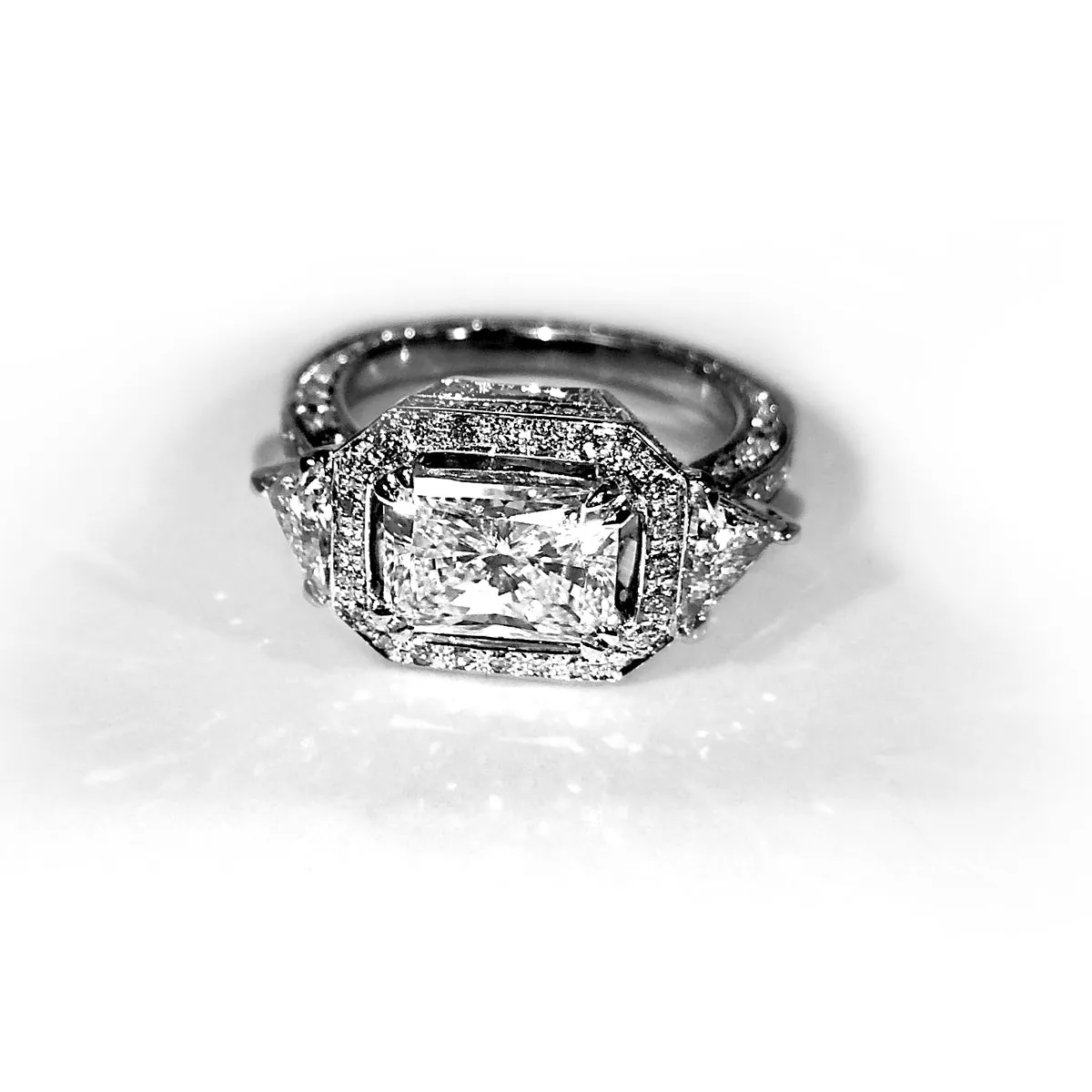 'The Debbie' Bespoke Three Stone Engagement Ring