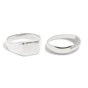 THE ESSENTIAL RING SET - sterling silver