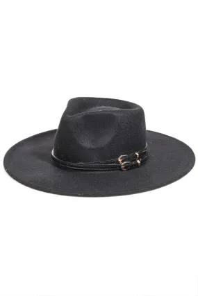 The Traveler Double Belt Strap Felt Hat (Assorted Colors)