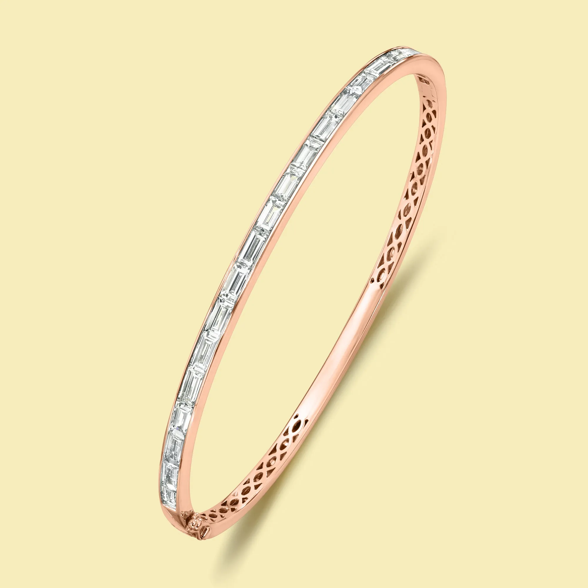 The Zoe, Classic East-West Baguette Diamond Bangle