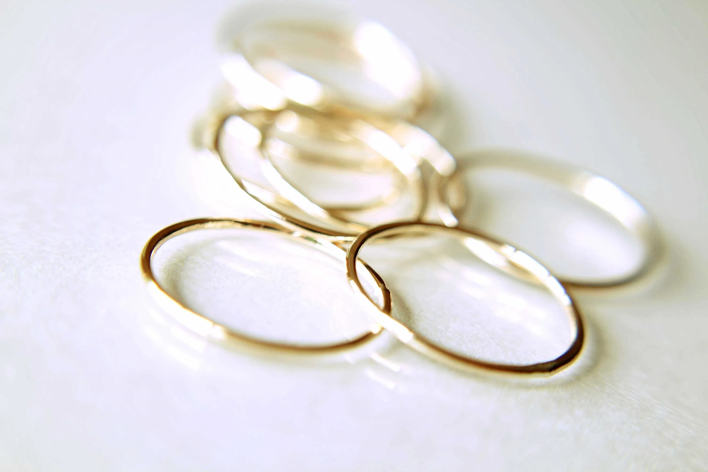 Thin Round Gold Stackable Ring, 14k Gold Filled, Stacking Rings, Dainty Gold Ring, Tiny Ring, Skinny Ring, Gold Filled Ring, Thin Gold Ring