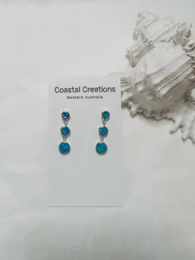 Three Opal Drop Earrings (Indie Earrings)