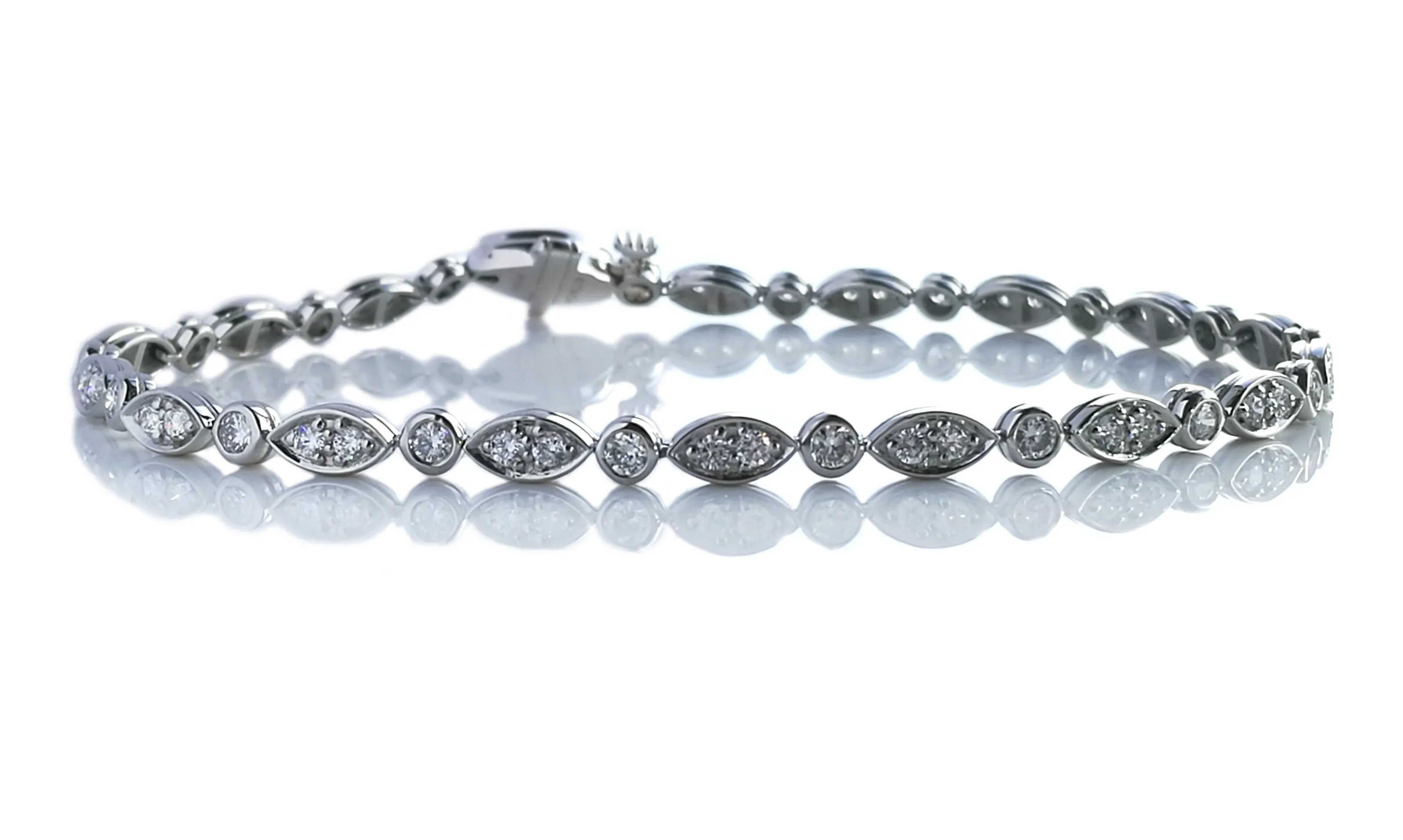 Tiffany & Co. 1.60tcw Diamond Jazz Bracelet in Platinum, 6¾"